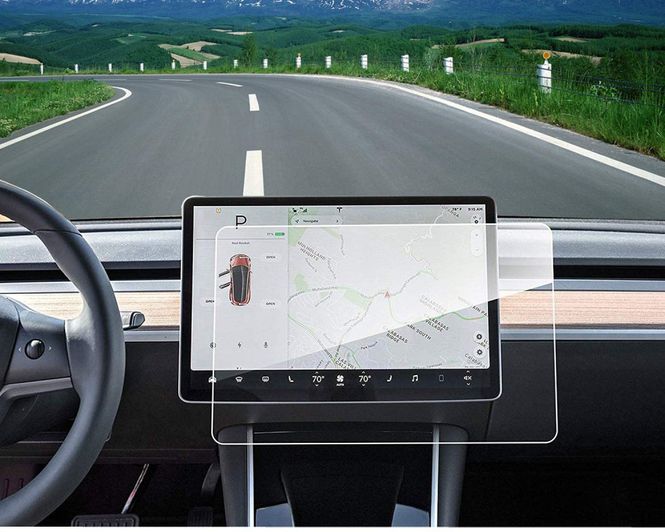 Hovedbilde Skjermbeskytter herdet klart glass - Tesla Model 3 & Y
