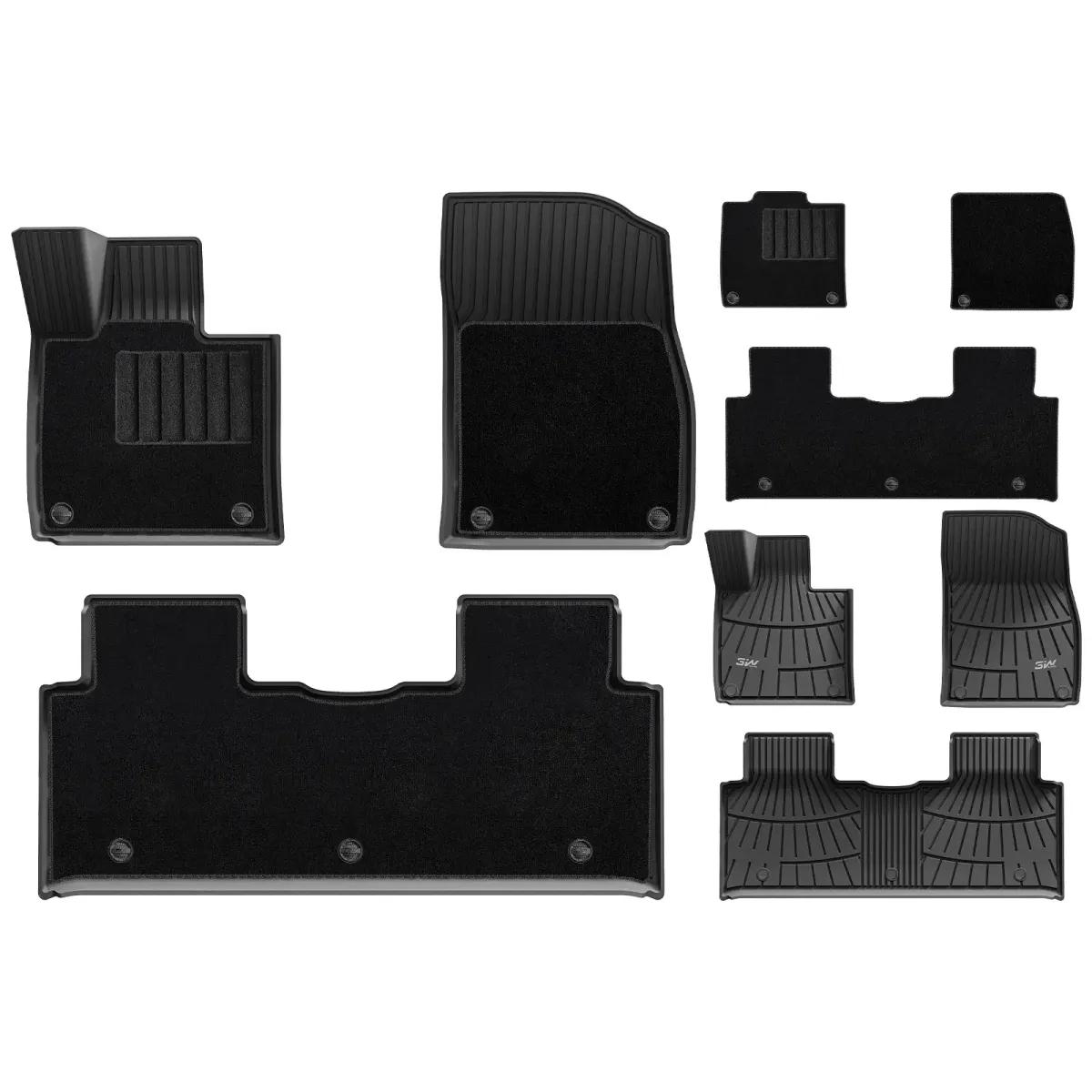 3W All Weather Car Mats for Xpeng G6
